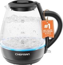 Chefman 1L Electric Glass Kettle for $17 + free shipping w/ $35