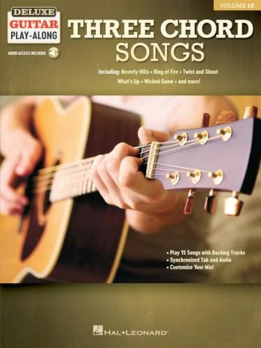 Three Chord Songs: Deluxe Guitar Play-Along Volume 12: $11.40