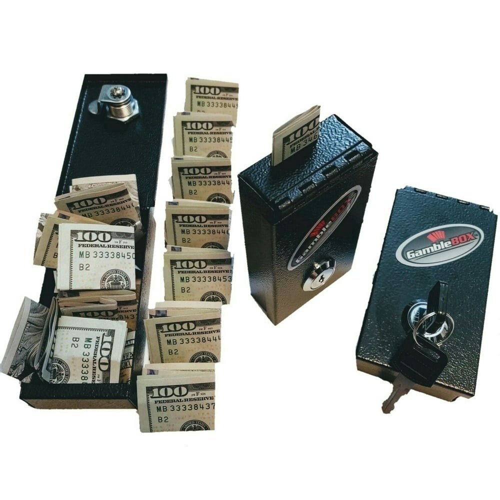 Gamblebox Metal Key Lock Cash Safe: $17.95