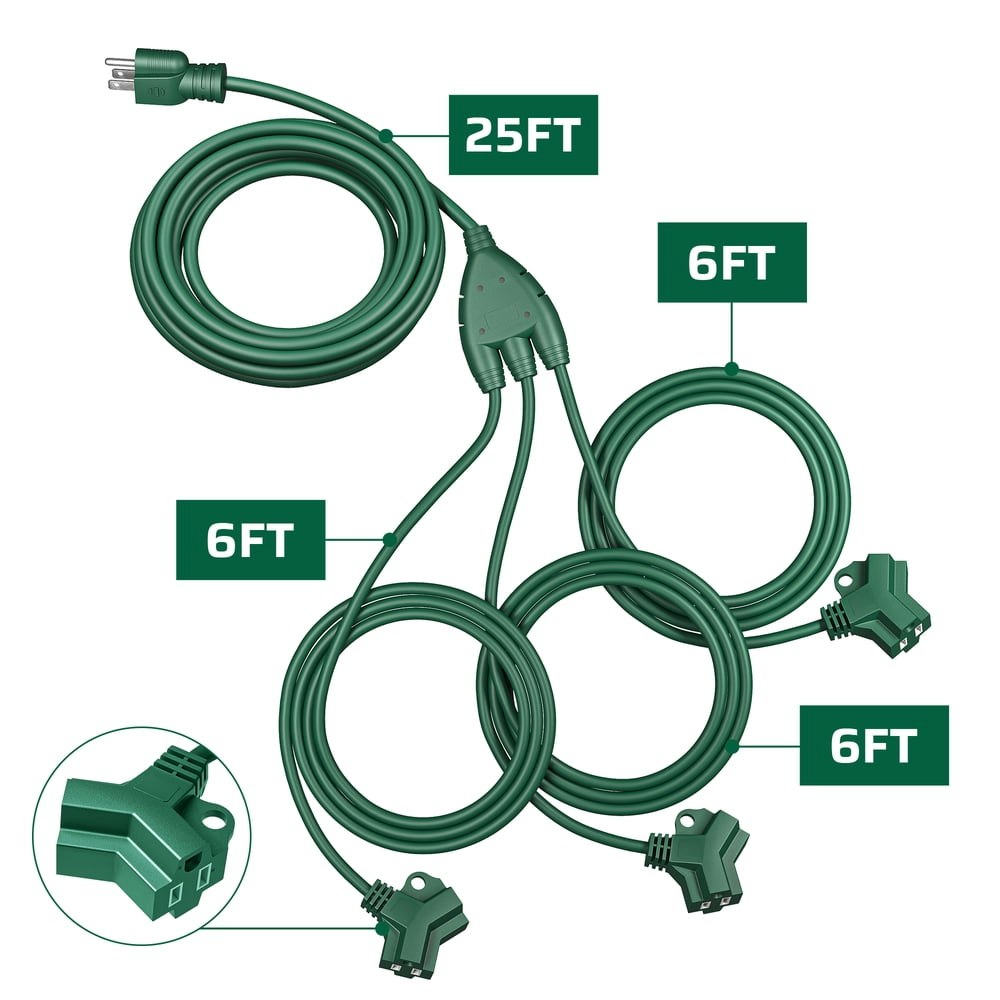 Dewenwils 43-Foot 6-Outlet Outdoor Extension Cord: $32.39 Dewenwils 43-Foot 6-Outlet Outdoor Extension Cord: $32.39