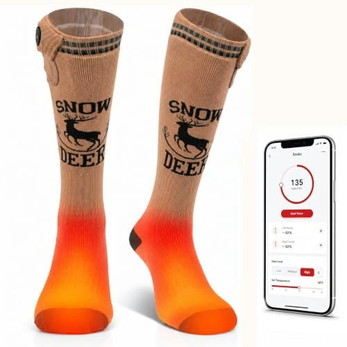 Snow Deer App-Controlled Heated Socks: $80.98