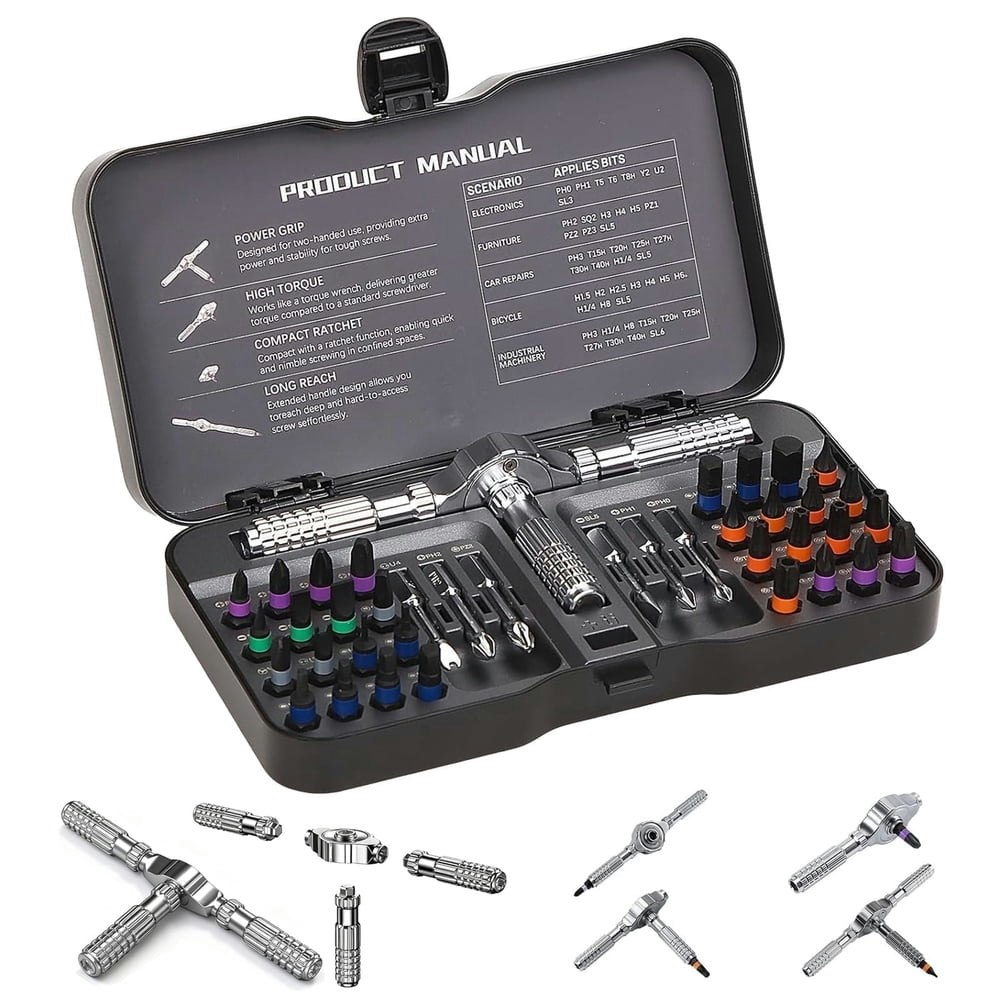 40-in-1 Magnetic Ratchet Screwdriver Set: $22.89 40-in-1 Magnetic Ratchet Screwdriver Set: $22.89
