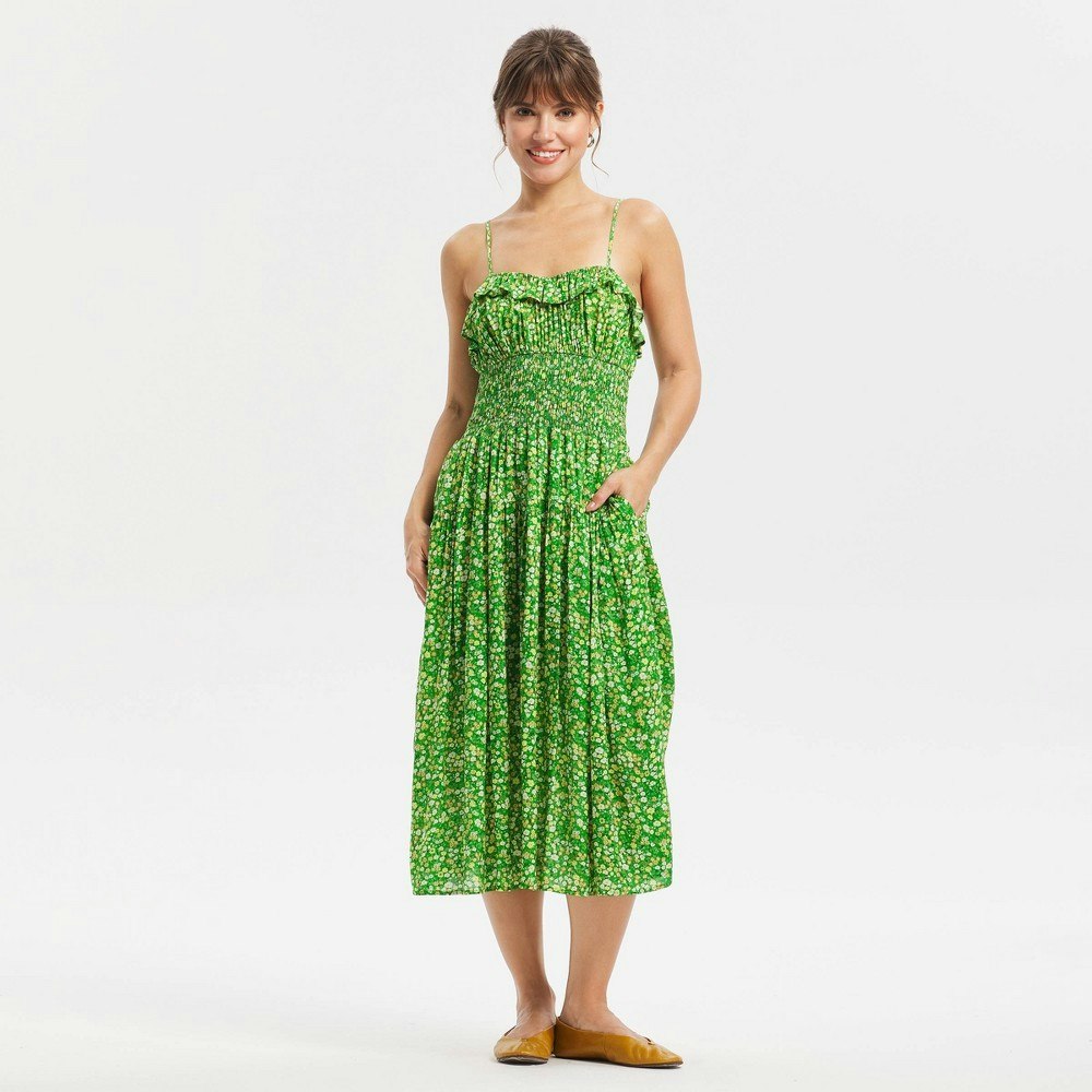 Universal Thread Women's Ruffle Smocked Midi Dress: $42 Universal Thread Women's Ruffle Smocked Midi Dress: $42