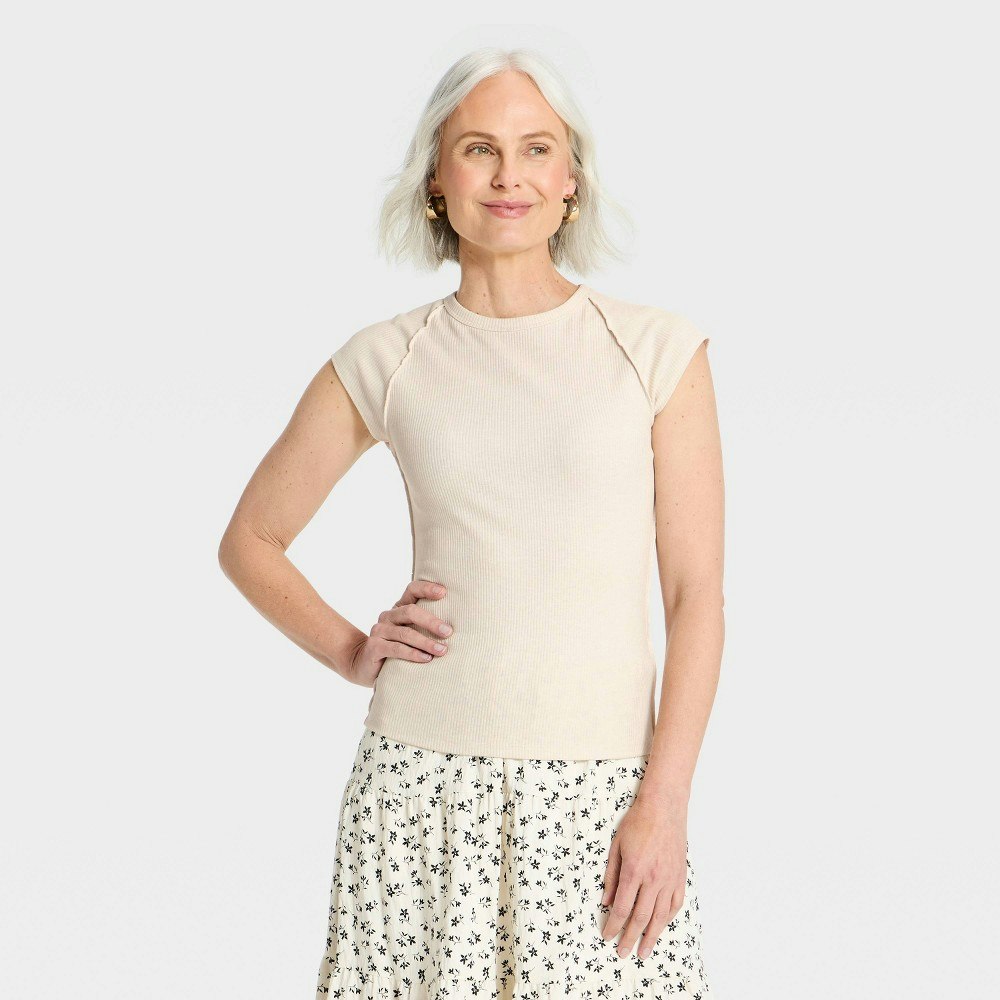 Universal Thread Women's Raglan Ringer Slim Fit T-Shirt: $12 Universal Thread Women's Raglan Ringer Slim Fit T-Shirt: $12