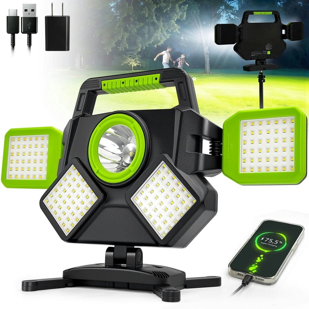 55W 5,000-Lumen Portable Rechargeable LED Work Light: $41.39 55W 5,000-Lumen Portable Rechargeable LED Work Light: $41.39