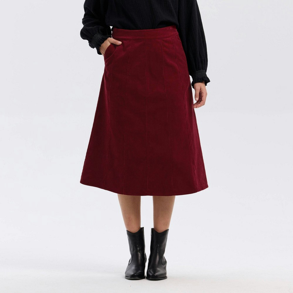 Universal Thread Women's Corduroy Midi A-Line Skirt: $38 Universal Thread Women's Corduroy Midi A-Line Skirt: $38