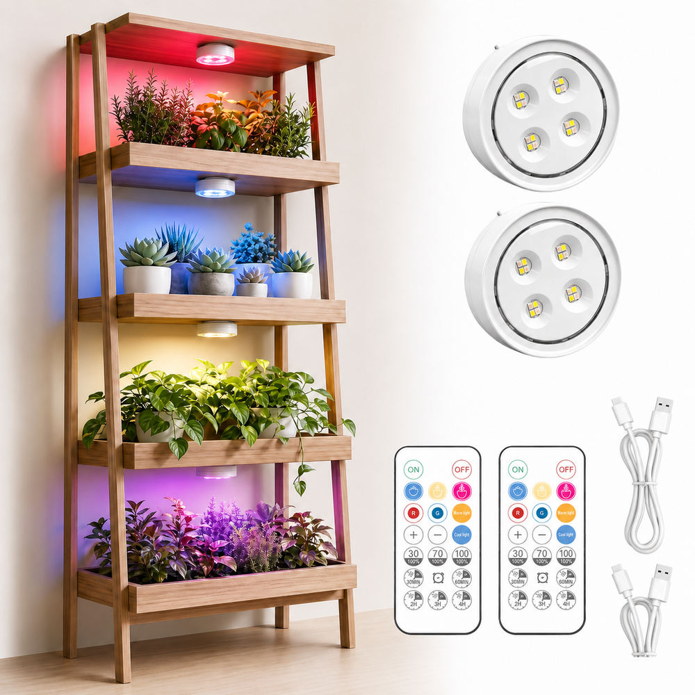Rechargeable Plant Grow Light with Timer 2-Pack: $17.99 Rechargeable Plant Grow Light with Timer 2-Pack: $17.99