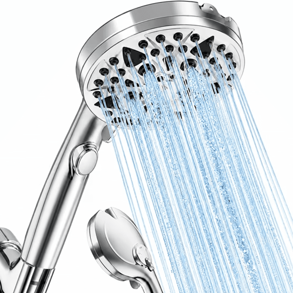 Niuta 9-Mode High Pressure Handheld Shower Head with Hose: $26.79
