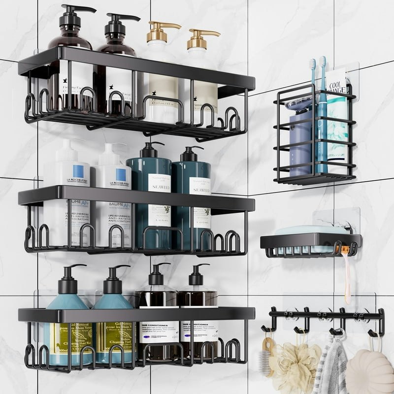Ophanie Adhesive Shower Caddy 6-Pack: $12.99