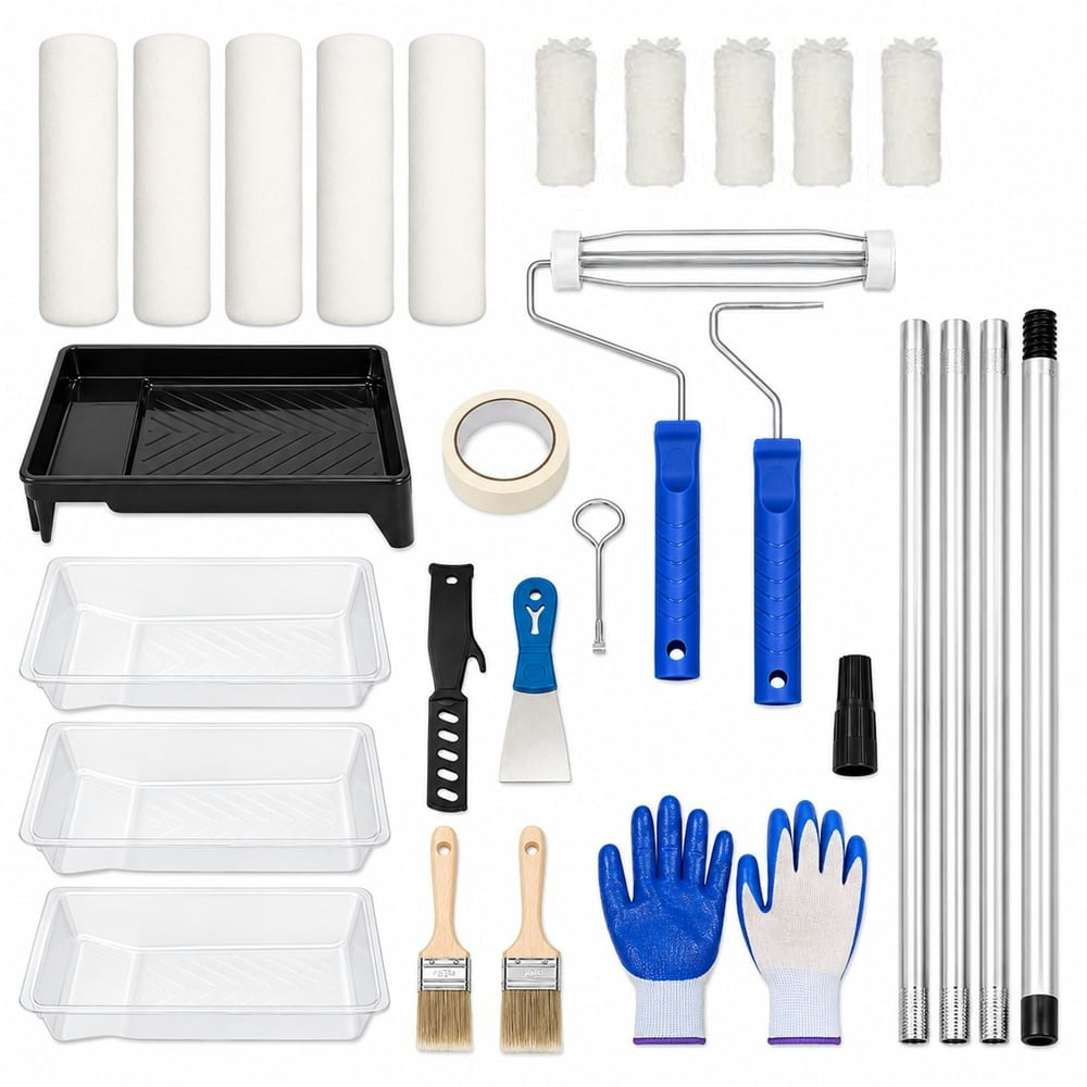 28-Piece Paint Roller Kit with Extension Pole: $31.99 28-Piece Paint Roller Kit with Extension Pole: $31.99