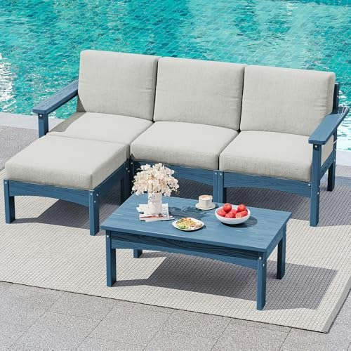 Serwall 5-Piece HDPE Patio Furniture Set: $468.34 Serwall 5-Piece HDPE Patio Furniture Set: $468.34