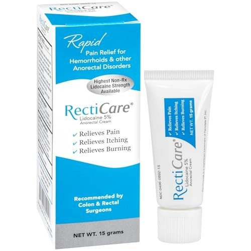 Recticare 5% Lidocaine Anorectal Cream 15g: $13 Recticare 5% Lidocaine Anorectal Cream 15g: $13