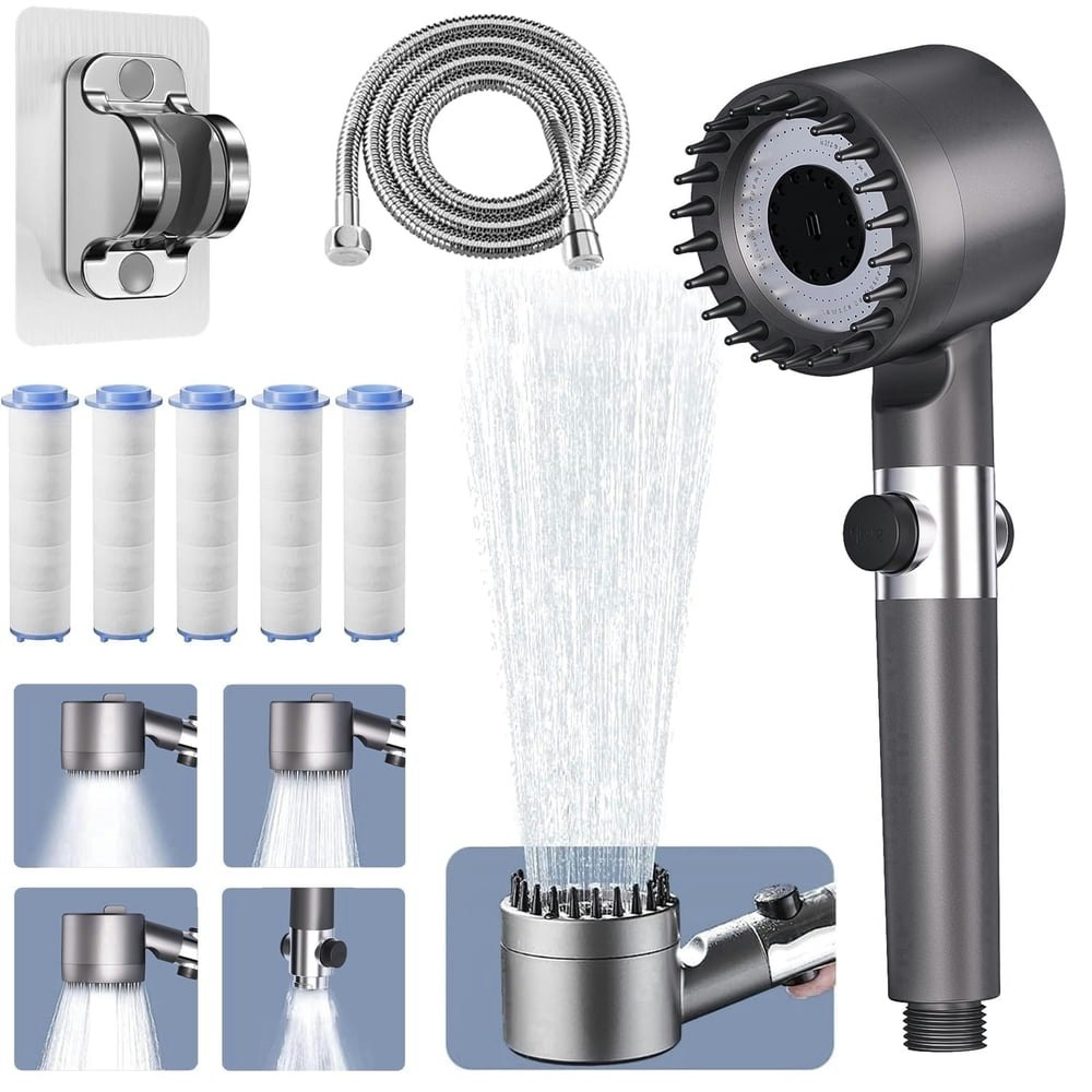Ion Drops Handheld High-Pressure Shower Head with 5 Filters: $17.99