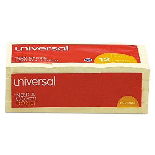 Universal Self Stick Notes 1.5" x 2" 12-Pack: $8.52 Universal Self Stick Notes 1.5" x 2" 12-Pack: $8.52