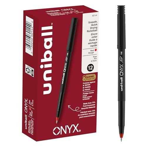Uniball Onyx 0.7mm Fine Point Rollerball Pen 12-Pack: $8.86 Uniball Onyx 0.7mm Fine Point Rollerball Pen 12-Pack: $8.86