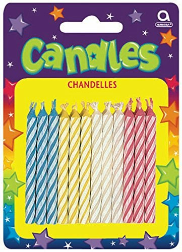 Assorted Candy Stripe Spiral Birthday Candles 24-Pack: $4.68 Assorted Candy Stripe Spiral Birthday Candles 24-Pack: $4.68