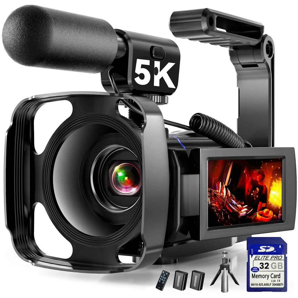 5K 64MP 3" Vlogging Camcorder: $112