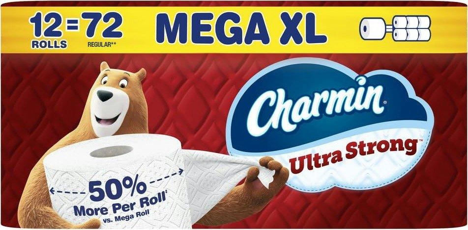 Charmin Ultra Strong Toilet Paper Mega XL Roll 12-Pack