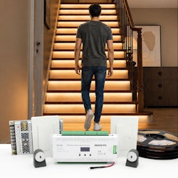 Motion Sensor Activated LED Stair Lighting Kit for $95 + free shipping