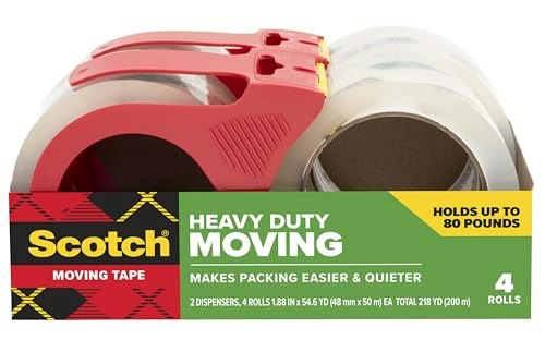 Scotch Heavy Duty Moving Tape 4-Pack: $23.80