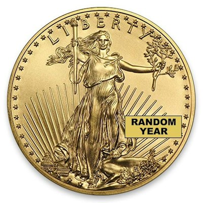 1986-Present American Gold Eagle 1/10 oz Bullion Coin for $730 + free shipping