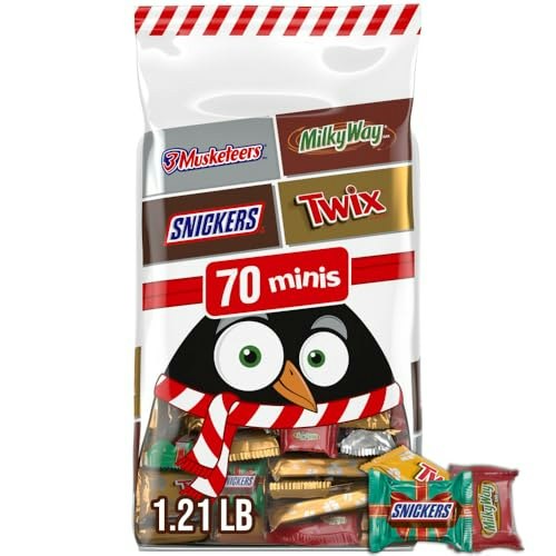 Snickers, Twix, Milky Way & 3 Musketeers Mini Chocolate Candy 70-Count Variety Pack: $9.44