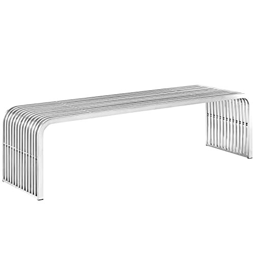 Modway Pipe Stainless Steel Bench 60-inch: $264.46 Modway Pipe Stainless Steel Bench 60-inch: $264.46