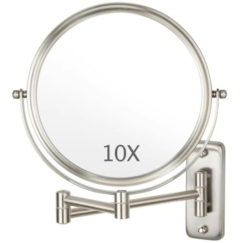 Wall Mounted 8-Inch 1X/10X Magnifying Makeup Mirror: $22.03 Wall Mounted 8-Inch 1X/10X Magnifying Makeup Mirror: $22.03