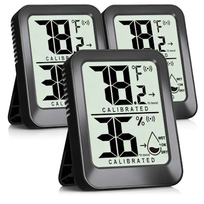 3-Pack Room Thermometer & Humidity Meter for $9 + free shipping w/ Prime