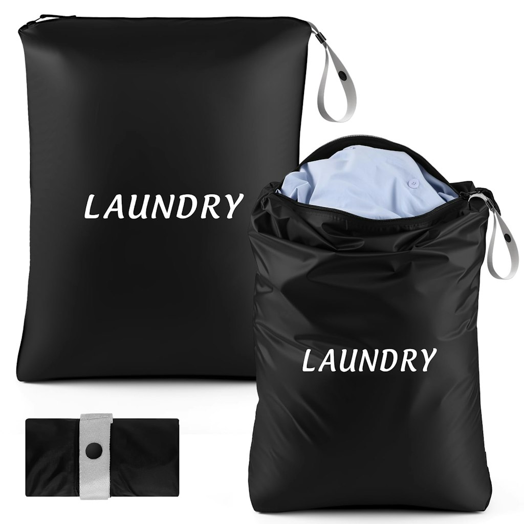 Waterproof Travel Laundry Bags w/ Handle 2-Pack: $9.99 Waterproof Travel Laundry Bags w/ Handle 2-Pack: $9.99