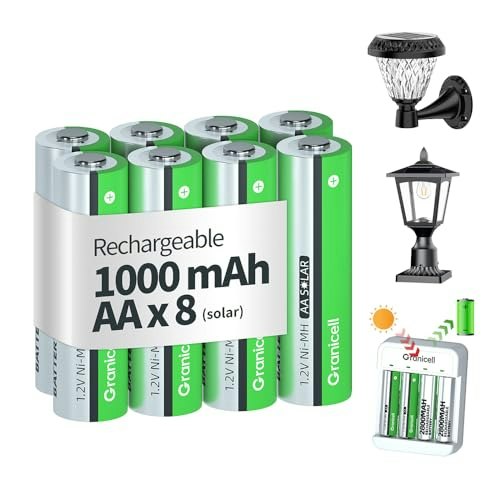 Granicell 1.2V NiMH Rechargeable AA Batteries 8-Pack: $4.99