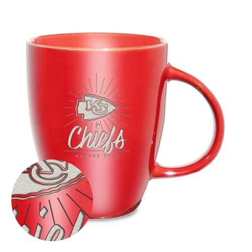 Kansas City Chiefs 18-oz. Laser Engraved Ceramic Mug: $11.61