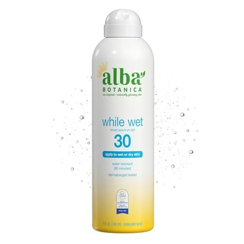 Alba Botanica 5-oz. SPF30 While Wet Sunscreen Spray: $10.35 Alba Botanica 5-oz. SPF30 While Wet Sunscreen Spray: $10.35