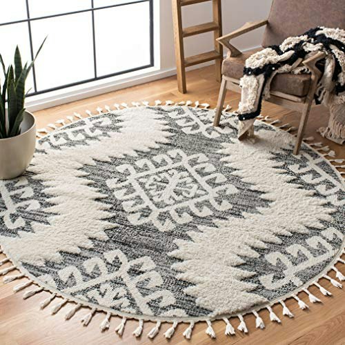 Safavieh Moroccan Tassel Shag Round Rug 5'3": $69.64