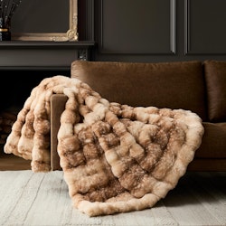 Deer Fawn Animal Print Faux Fur Bubble Throw Blanket for $65 + free shipping