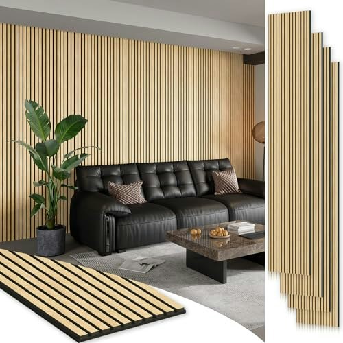 Smartstandard 105.9" x 12.6" Wood Slat Wall Panels 4-Pack: $188.99 Smartstandard 105.9" x 12.6" Wood Slat Wall Panels 4-Pack: $188.99