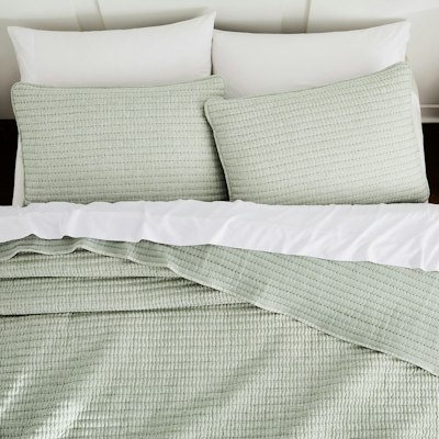 King 3-Piece Pick Stitch Quilt Set for $32 + free shipping w/ Prime