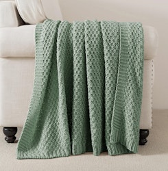 Chunky Cable Knit 50" x 60" Throw Blanket for $10 + free shipping w/ Prime