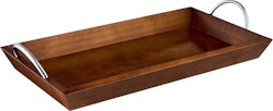 Mainstays 18" x 10" Wooden Tabletop Tray w/ Chrome Handles for $9 + free shipping w/ $35