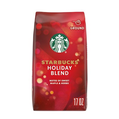 Starbucks Holiday Blend Medium Roast Ground Coffee, 17 oz. for $11 + free shipping w/ Prime