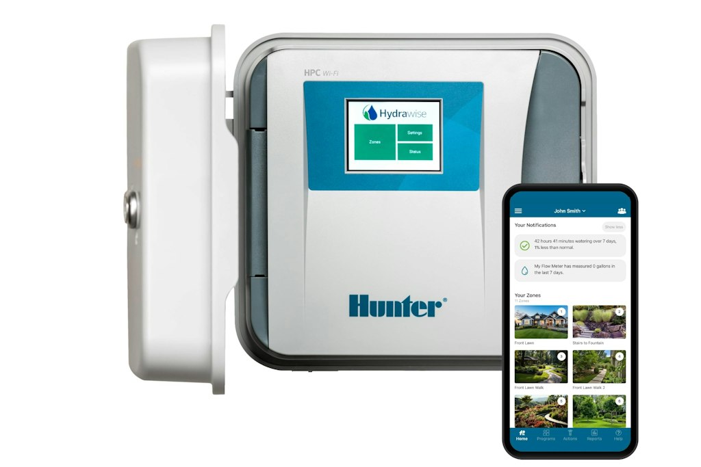 Hunter HPC400 4 Zone WiFi Smart Sprinkler Controller: $159