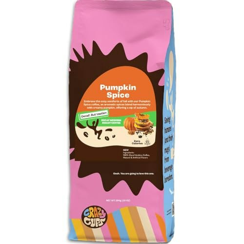 Crazy Cups Decaf Pumpkin Spice Ground Coffee 10-oz. Bag: $9.71