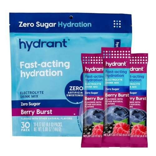Hydrant Zero Sugar Electrolyte Powder 30-Count Packets: $44.99