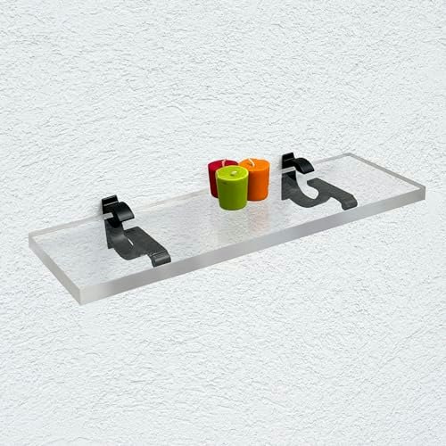 6" x 30" Wall-Mounted Clear Acrylic Floating Shelf: $54.57 6" x 30" Wall-Mounted Clear Acrylic Floating Shelf: $54.57