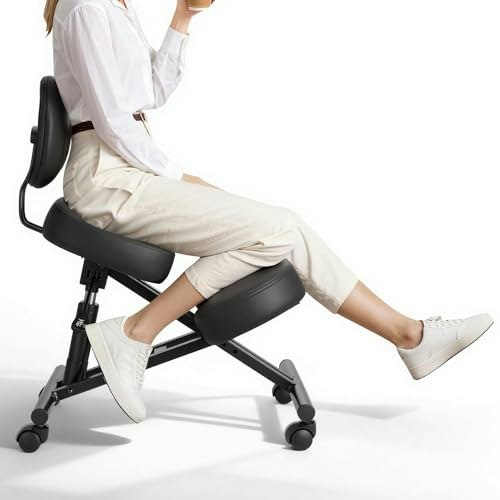 Vevor Ergonomic Kneeling Chair with Backrest: $78.21