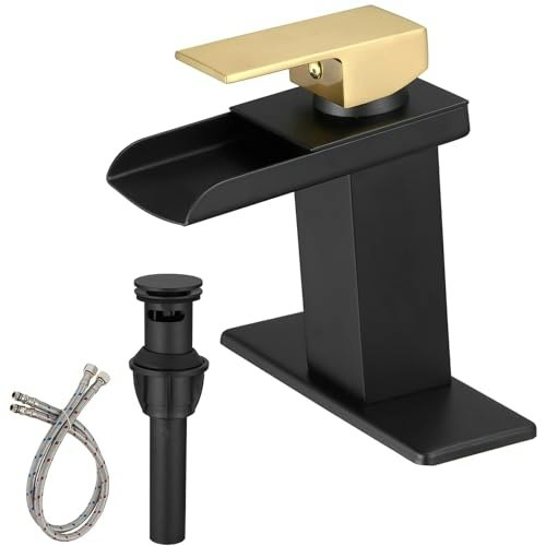 Bathlavish Waterfall Bathroom Sink Faucet with Pop-Up Drain: $24.98 Bathlavish Waterfall Bathroom Sink Faucet with Pop-Up Drain: $24.98