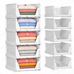 Reinforced Stackable Closet Organizers & Storage 5 Pack for $36 + free shipping