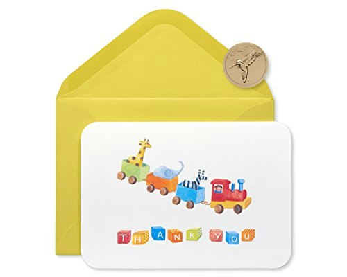Papyrus Toy Train Baby Thank You Cards 12-Count: $8.35