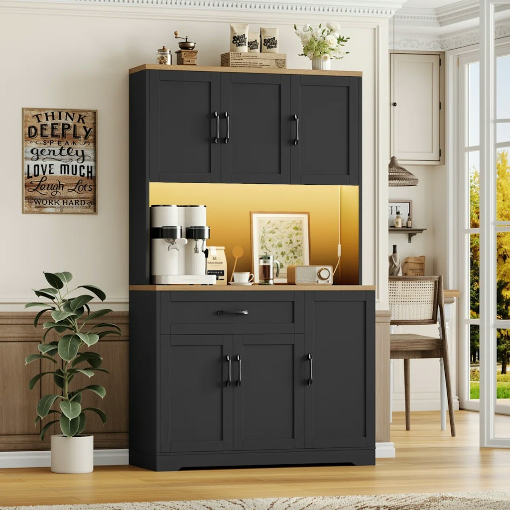 Winston Porter Nyanza Kitchen Pantry w/ Power Outlet: $174