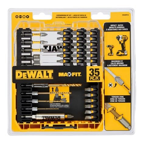 DeWalt 35-Piece Screwdriving Bit Set: $17